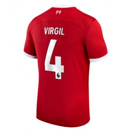 Herren Fußballbekleidung Liverpool Virgil van Dijk #4 Heimtrikot 2023-24 Kurzarm
